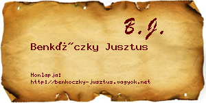 Benkóczky Jusztus névjegykártya